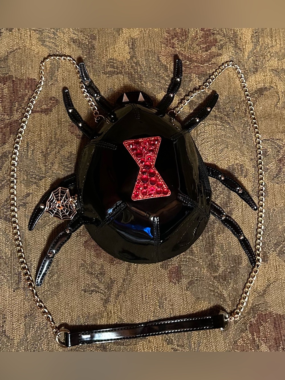 Betsey Johnson Kitsch Creepy Crawly Crossbody Bag Black spider $289